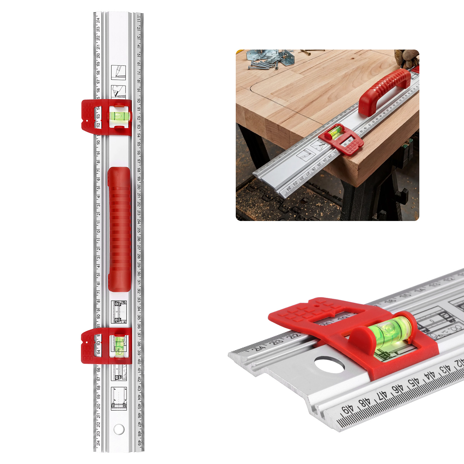 Aluminum Level Ruler Sliding G - Home Improvement Mark recension och pris