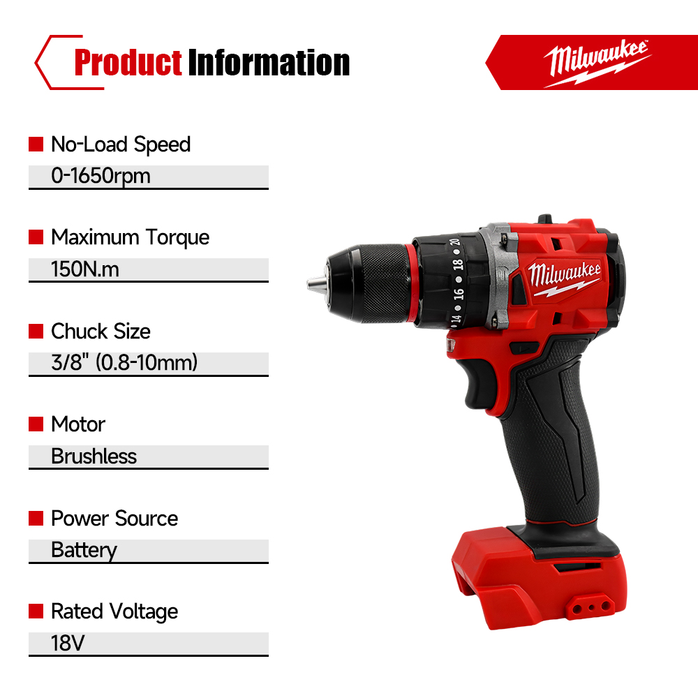 Milwaukee M18 3/8 Inch Brushle - Home Improvement Warehouse recension och pris
